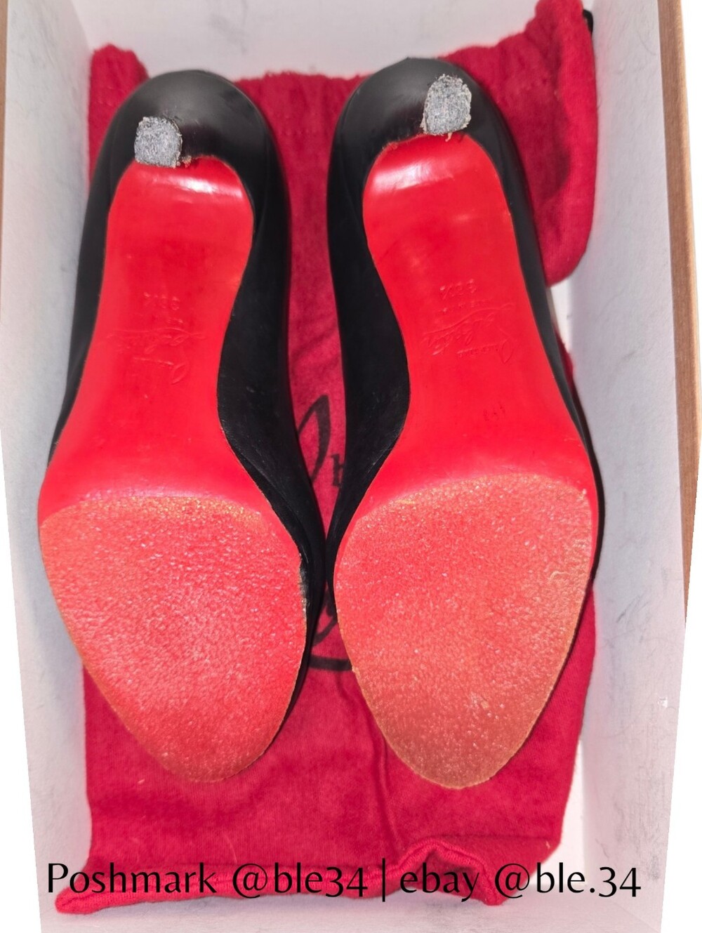 SOLD Authentic Christian Louboutin New Simple Pump 120 - Kid Leather 38.5 - Picture 4 of 15